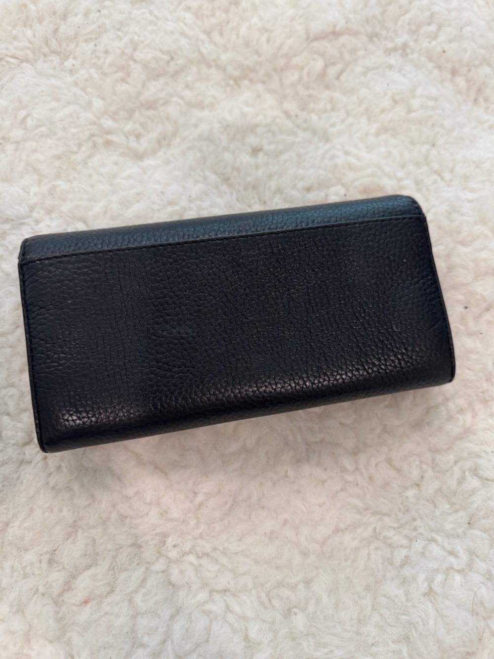 Michael Kors Black Pebbled Leather Wallet with Gold MK Emblem - Picture 5 of 5